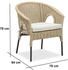 كرسي سفرة ألومنيوم والخوص باراني (64 × 70 × 78 سم ، قطعتان)