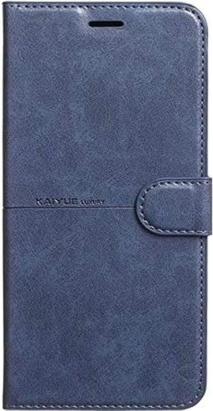 KAYO Flip Leather Case Cover With Magnetic Snap Closure For Infinix Smart 6 - Blue