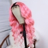 Baby Pink Curly Fibre Wig