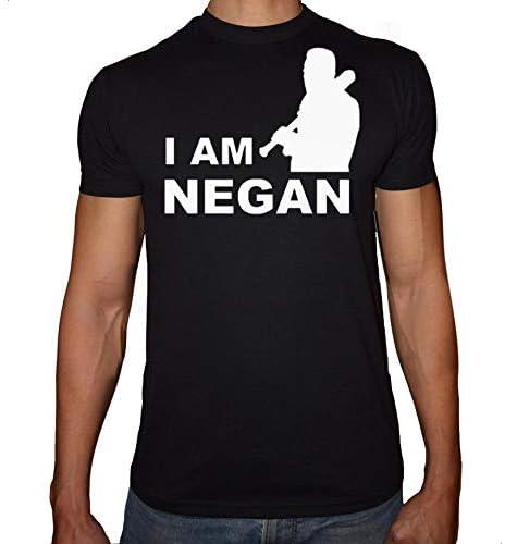 تي شيرت برقبة دائرية بطبعة “Iam Negan” للرجال من فاست برينت - ابيض