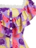 Plus Size Flounce Hanky Hem Flower Lace Panel Blouse - L