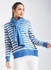 Knit Scarf and Striped Sweater Set Blue