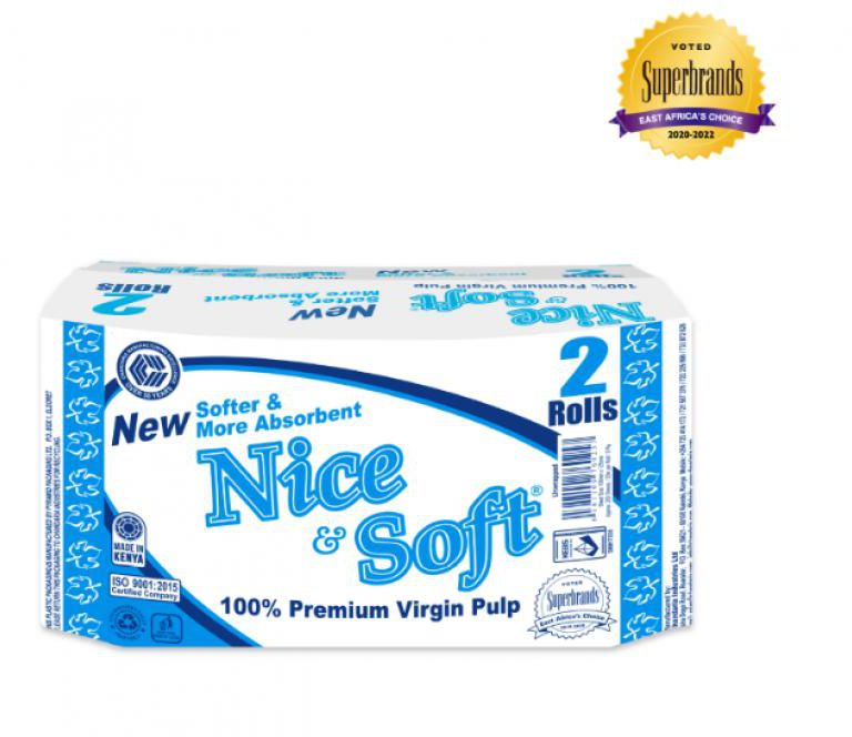 NICE AND SOFT TOILET PAPER WHITE TWIN PACK