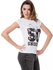 Vero Moda Urban Snoopy Short Sleeve T-Shirt For Women - Xs, Snow White