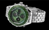 ساعة رياضية رجالية شريط ستانلس ستيل اللون أخضر