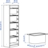 TROFAST Storage combination with boxes - white/grey 46x30x145 cm