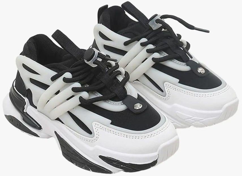 Breathable Black and White sneakers