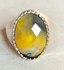 Sherif Gemstones Top Quality Genuine SUN-stone Gemstone Silver Ring
