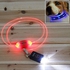 Generic 2 In 1 LED Luminous Fiber Dog Collars Belt Dog String - Red