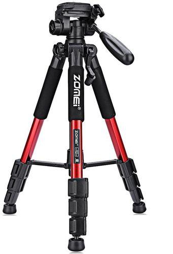 Zomei Q111 - 56 Inch Camera Video Aluminum Tripod With Bag - Red
