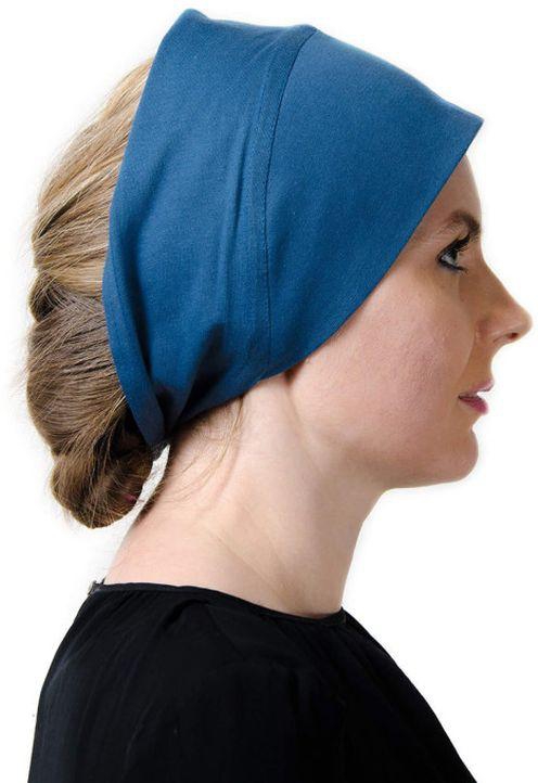 Tie Shop Cotton Bonnet Open End-Blue- Free Size