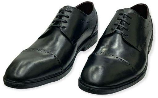 Squadra Genuine Leather Lace Up Oxford Shoes For Men - Black