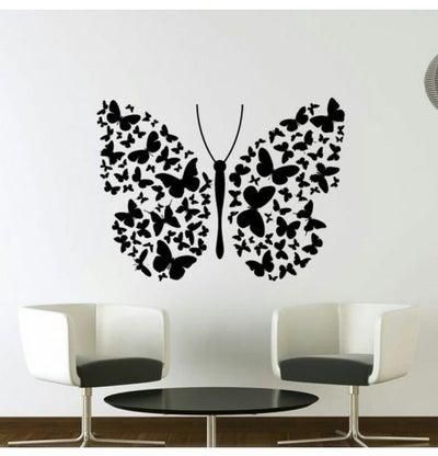 Butterflies Wall Sticker Black 45x60centimeter
