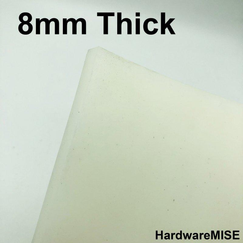 Hardwaremise Silicone Rubber Sheet Translucent 8mm thick