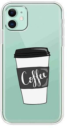 Protective Case Cover For Apple iPhone 11 Grey Coffee Cup