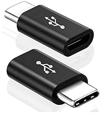USB-C to Micro USB Adapter, USB Type C Adapter Convert Connector-Black