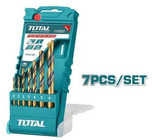 TOTAL HSS Twist Drill Bits Set 7 Pcs TACSD0075