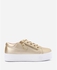 Dejavu Flatform Side Zip Sneakers - Gold