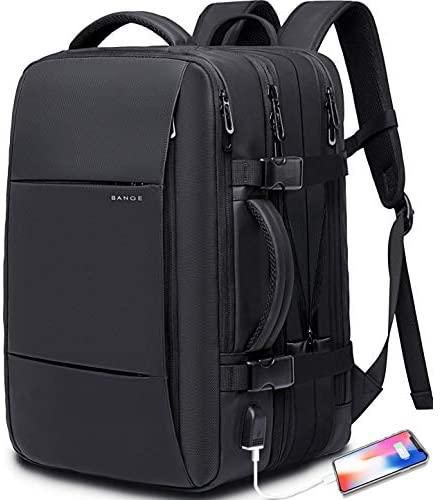 BANGE Travel Backpack,Flight Approved Carry On Backpack for International Travel Bag, Water Resistant Durable 17-inch Laptop Backpacks,Large Daypack Business Weekender Luggage Backpack for Men Women…