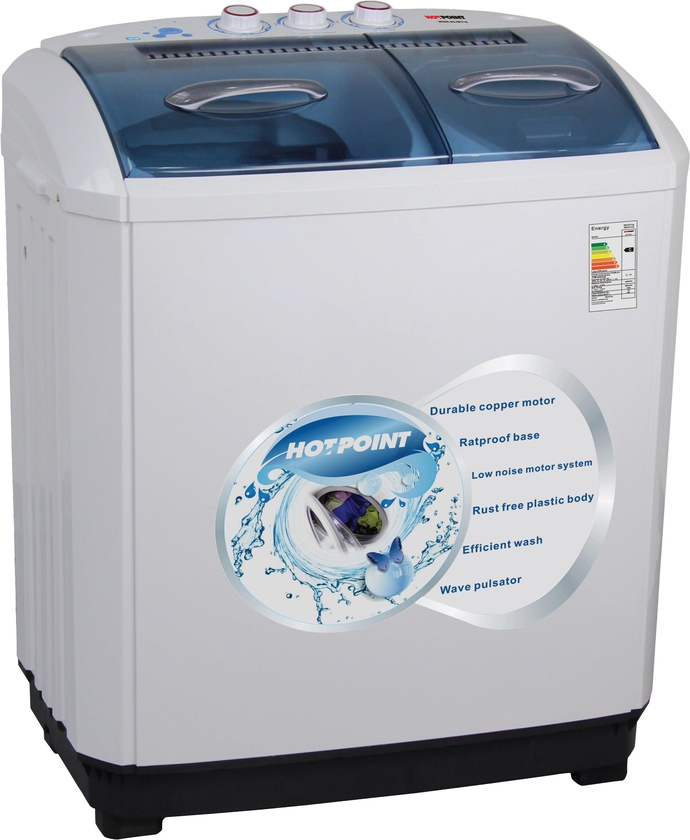 Von Hotpoint HPTT10/VALW-10MLW Twin Tub Washing Machine - White - 10 Kg