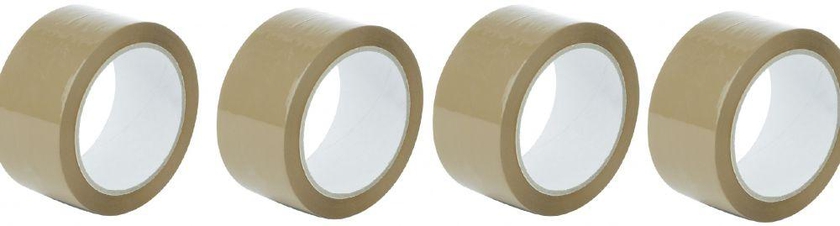 Packing Brown Tape (4 Pcs Pack), 2 inches x 50 yards