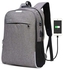 حقيبة ظهر دينجشينيزو ضد السرقة بانعكاسات ليلية بمنفذ شحن USB رمادي