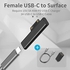 Surface Connect to USB C Charging Connector, Compatible for Microsoft Surface Pro 7/6/5/4/3 Go 1/2 Surface Laptop 4/3/2/1, Works with 45W 15V3A USBC Power Supply and 3A USB-C Cable (2 Pcs)