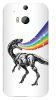 Stylizedd HTC One M8 Slim Snap Case Cover Matte Finish - Rainbow Dino