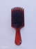 Curly Hair Brush-Black -Red + Hair Brush-Square-Hazel- 2 Pieces