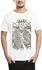 Ibrand H617 Unisex Printed T-Shirt - White, 2 X Large