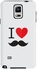Stylizedd Samsung Galaxy Note 4 Premium Dual Layer Tough Case Cover Matte Finish - I love moustashe