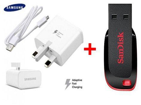 Samsung Mobile Phones Charger + 32 GB Flash Disk