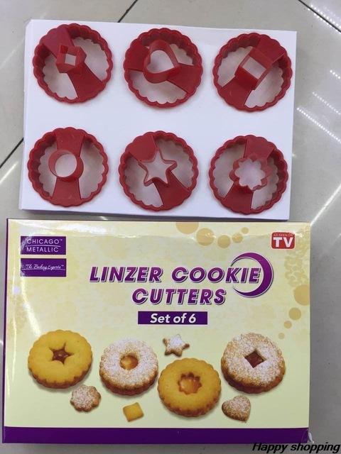 Lot Linzer Cookie Cutters DIY Baking Tool Set of 6