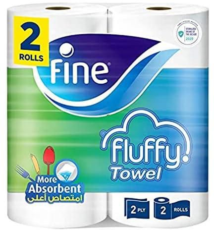 Fine Fluffy Towel Sterilized 40 Sheets 2 Ply Pack Of 2 Rolls, White