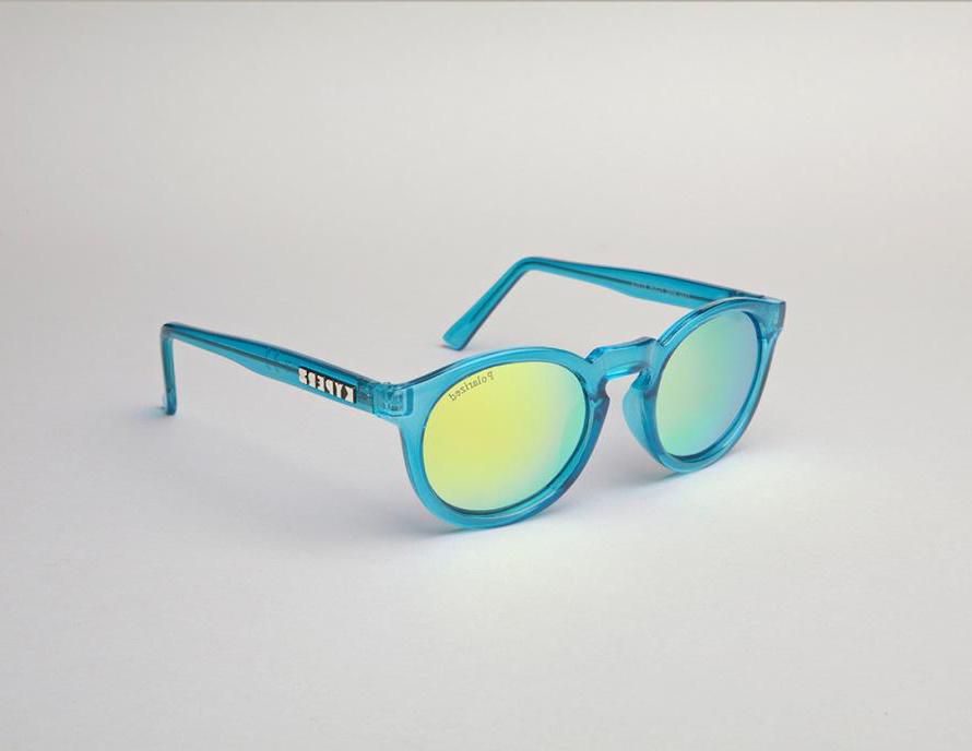 Kypers Polarized Sunglass - Sky Blue Transparent Frame with Yellow Gold Mirror