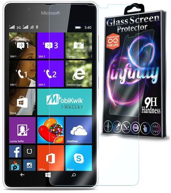 Infinity Real Glass Screen Protector For Microsoft Lumia 540 - Clear