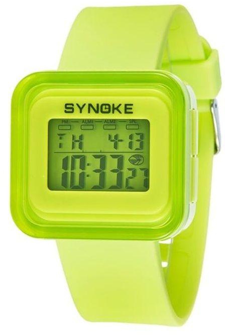 Duoya Silicone LED Light Digital Sport Wrist Watch Kid Girl Boy-Green