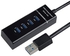 4-Port USB 3.0 Super Speed Hub Black