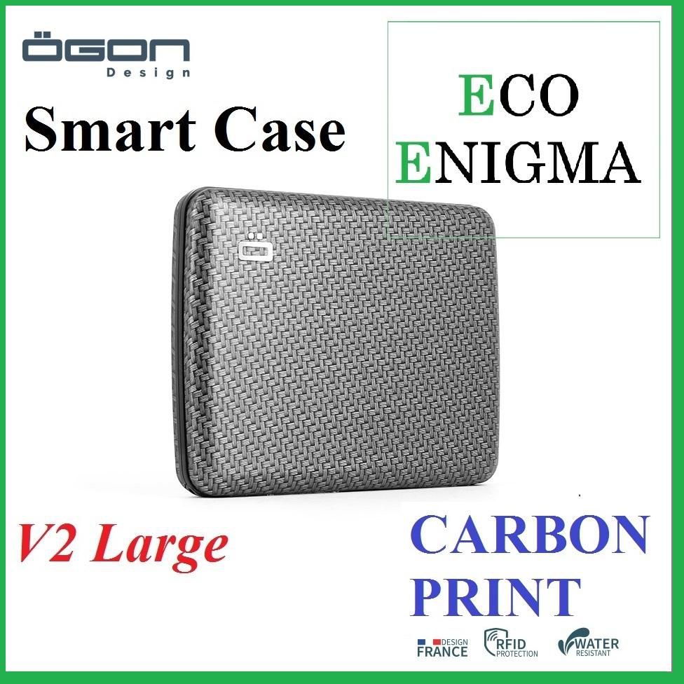 Ogon Smart Case V2 Large Aluminium Wallet (Carbon Print)