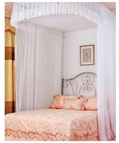 Rose Best Mosquito Net With 2 Stands - 6x6- White