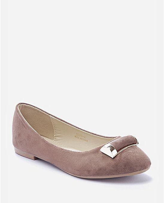 Varna Soft Suede Leather Flat Shoes - Khaki