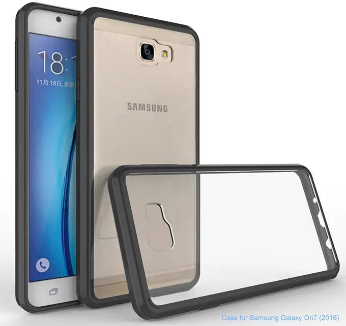 Samsung Galaxy J7 Prime 5.5" Back Cover - Clear With Black Edges