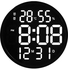 Digital Electronic Clock With Large Font Display Black/White