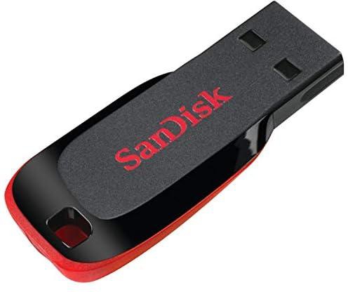 Sandisk Cruzer Blade USB flash drive, 64 GB, Black/Red (SDCZ50-064G-A46)