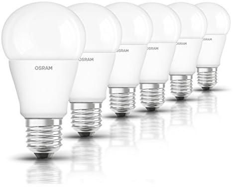 OSRAM LED STAR CLASSIC A / LED lamp, classic bulb shape, with screw base: E27, 10 W, 220?240 V, 75 W frosted, Warm White, 2700 K, 6x1pack