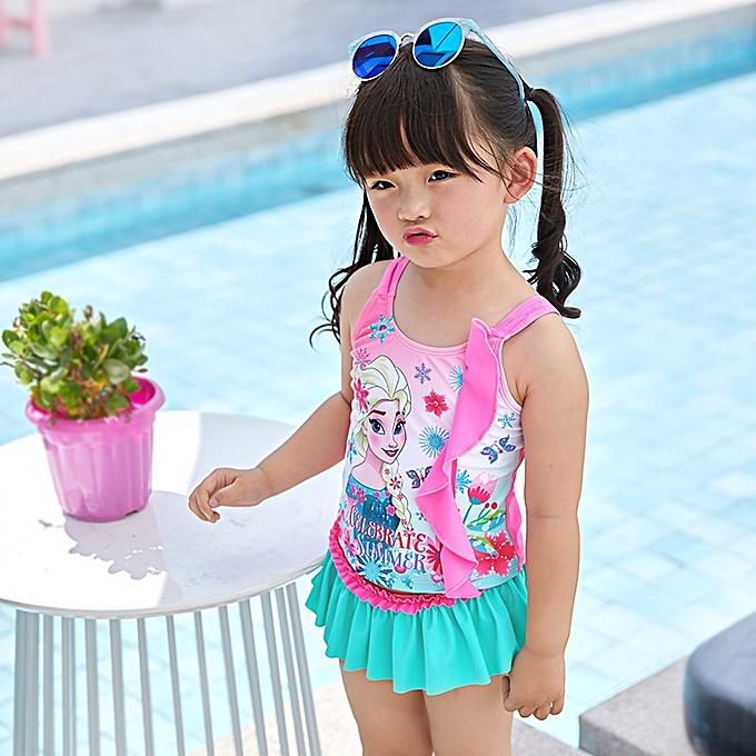 Generic Cute Cartoon Swimwear Baby Girl Two Piece Swimsuit Princess ...