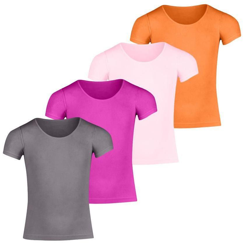 Silvy Set Of 4 T-Shirts For Girls - Multicolor, 6 - 8 Years