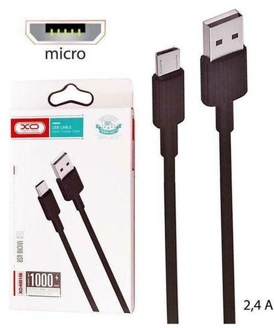 XO NB156 Quick Charger Cable Micro USB Cable - BLACK