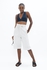 Florence Organic Cotton Twill Bermuda Shorts in White Dove
