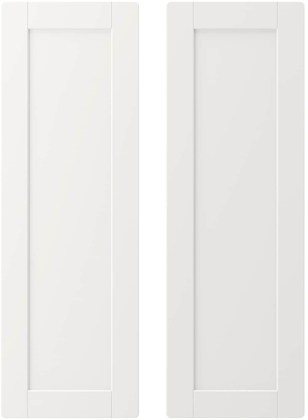 SMÅSTAD Door - white/with frame 30x90 cm